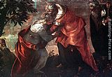 The Annunciation And The Visitation Paintings - The Visitation by Jacopo Robusti Tintoretto